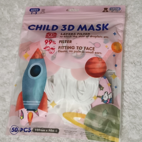 Children/Kids Disposable Mask - Pink Unicorn - Picture 4 of 4